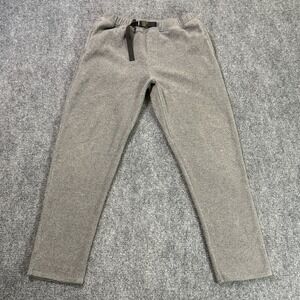 Patagonia Synchilla Snap-T Pants Mens Large Gray Fleece Belted Sweatpants Hiking